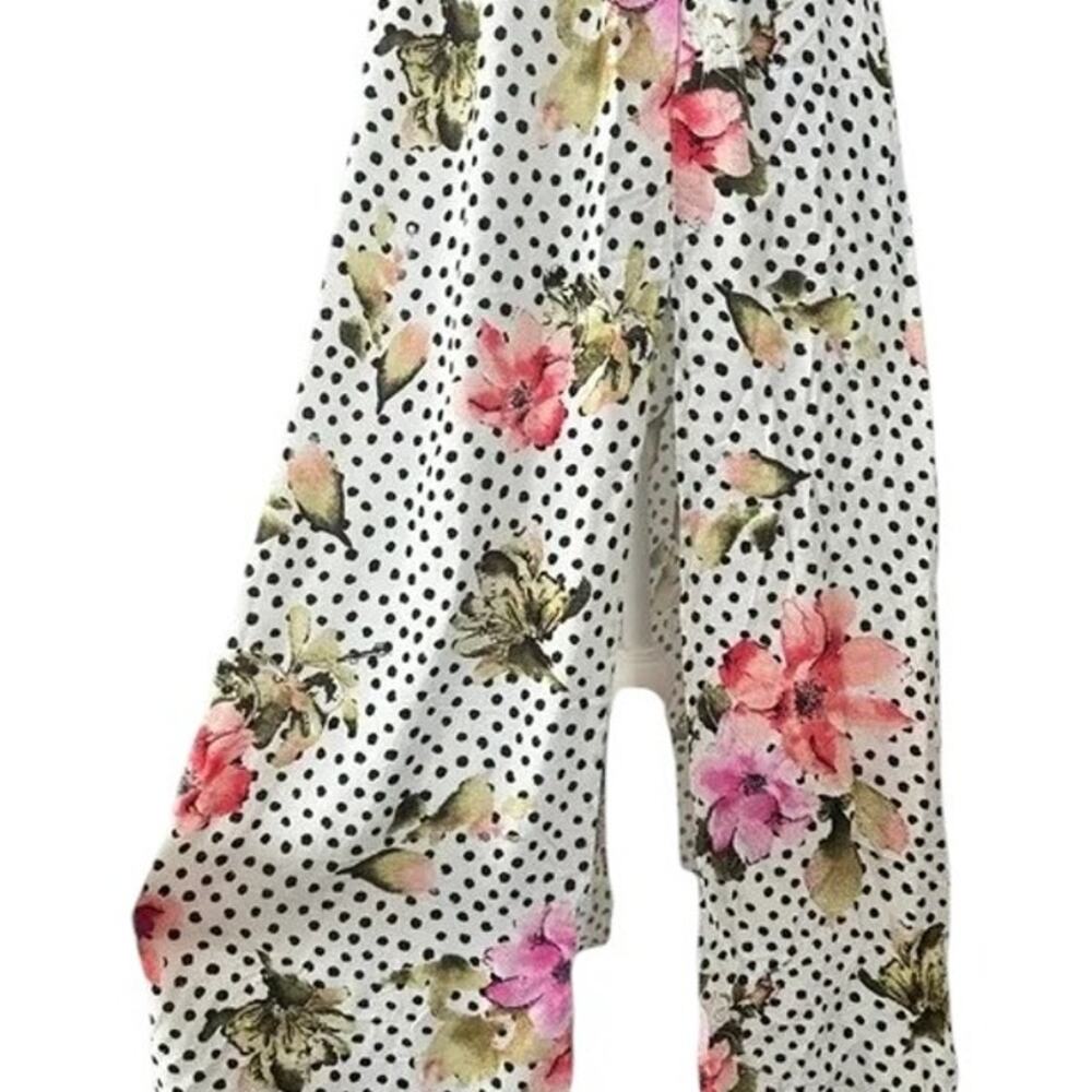 Stillwater Floral Polka Dot Open Back Maxi Dress M NWT Side Slit Pockets Boho - Picture 8 of 10